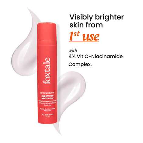 Foxtale Super Glow Moisturiser |  Vitamin C +Niacinamide +Squalane 50 ml