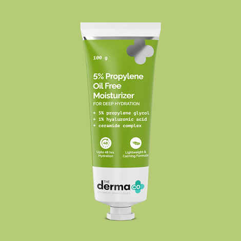The Derma co. 5% Propylene Oil Free Moisturizer with with Propylene Glycol & Hyaluronic Acid for Oil-Free Hydration - 100 gm