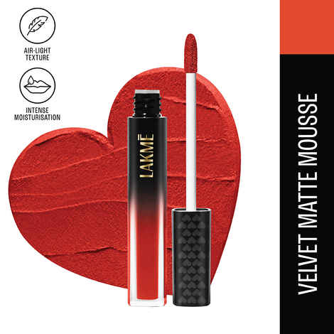 Lakme Xtraordin-airy Lip Mousse New Flame Red 4.6 gm