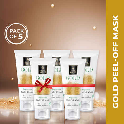 Buy Good Vibes Gold Peel-Off Mask: Reveal Your Best Skin with Every Peel (Pack of 5) - Purplle
