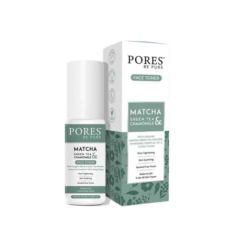 Buy PORES Be Pure Matcha Green Tea Face Toner with Chamomile & Ylang-Ylang Pore Tightening Skin Soothing Balances pH Suits All Skin Types Alcohol Free Face Toner a€“ 100 mlA - Purplle