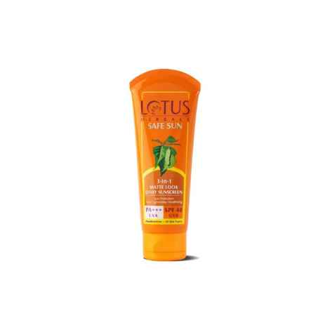 Lotus HerbalsA Safe Sun 3 In 1A Daily SunscreenA | Matte Look | SPF 40 | PA+++ | For All Skin Types | 100 gm