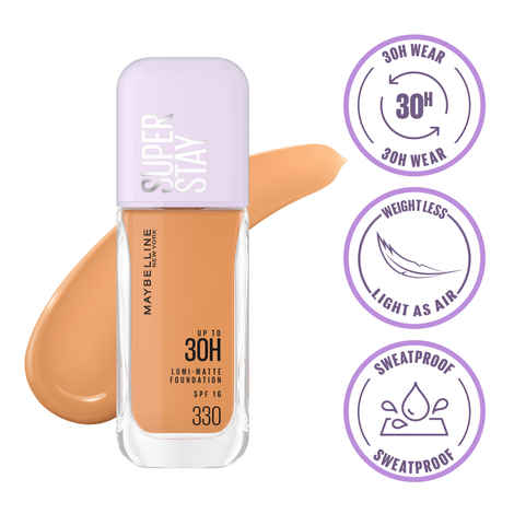 Buy Maybelline New York Super Stay Lumi-Matte Liquid Foundation 30H Longwear yet Light-As-Air, 330, 35 ml - Purplle