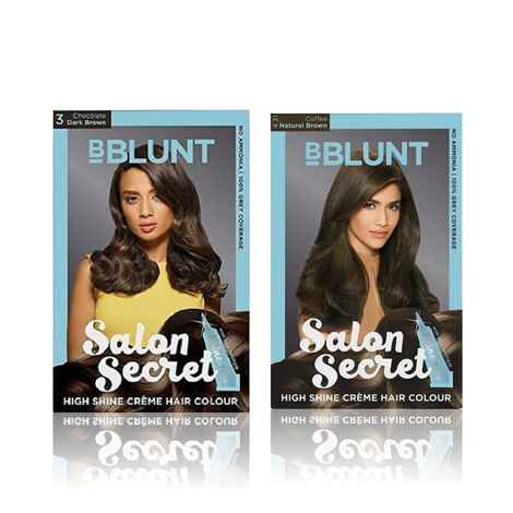 BBLUNT High Shine Hair Colour Duo: Chocolate Dark Brown (3) + Coffee Natural Brown (4.31) - Combo of 2