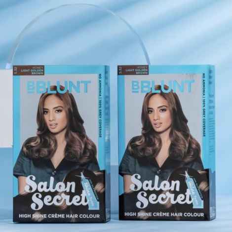 BBLUNT High Shine Hair Colour Twin Pack: Light Golden Brown (5.32) with Shine Tonic (2x100g + 2x8 ml)