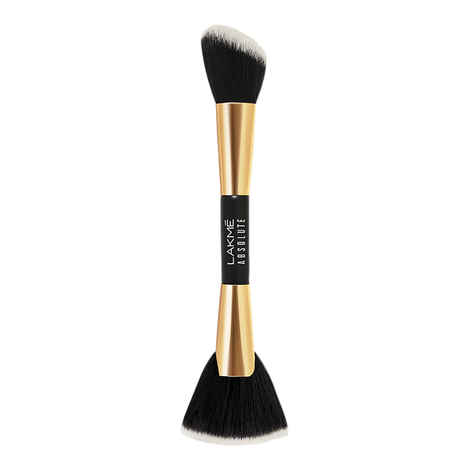 Lakme Absolute Makeup Master Tools - Dual Ended Blush and Contour Brush 1 Pc