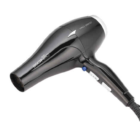 Buy IKONIC PROFESSIONAL Pro 2800 Hair Dryer, Black | Professional | Brushless DC Motor | Low Noise Function| Lightweight Design| Interchangeable Nozzle| Diffuser Attachment| Versatile Heat and Speed Setting| 2600 W 1 pc - Purplle