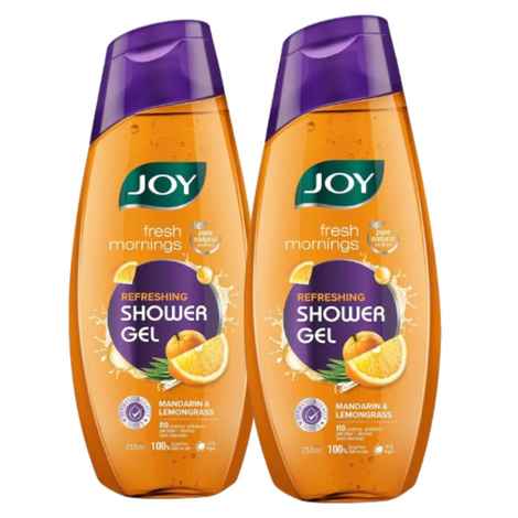 Buy Joy Fresh Mornings Refreshing Shower Gel Body Wash (2X250ml) Combo Pack - Purplle