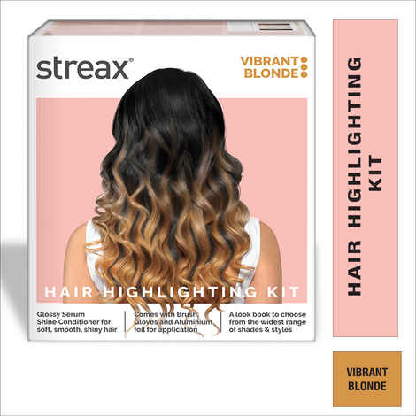 Buy Streax Hair Colour Highlight Kit | Blonde Hair Colour, Vibrant Blonde, 180 gm - Purplle