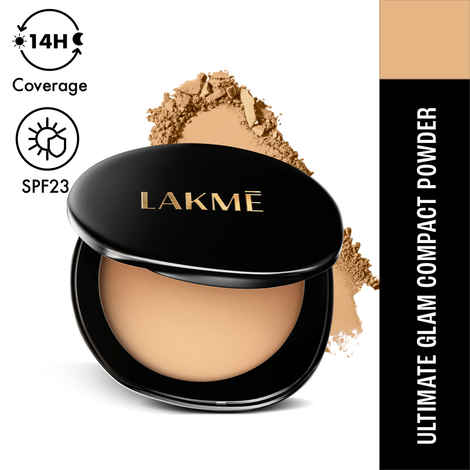 Buy Lakme Ultimate Glam Compact, Skin Lightening Compact Powder with Vitamin B3,A Golden Medium, 8 gm - Purplle