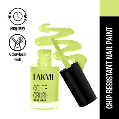 Lakme True Wear Color Crush Nail Polish, Long Lasting & Vibrant Nail Paint, 90, 6ml