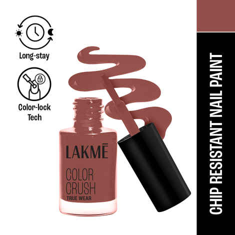 Buy Lakme True Wear Color Crush Nail Polish, Long Lasting & Vibrant Nail Paint, 202, 6 ml - Purplle