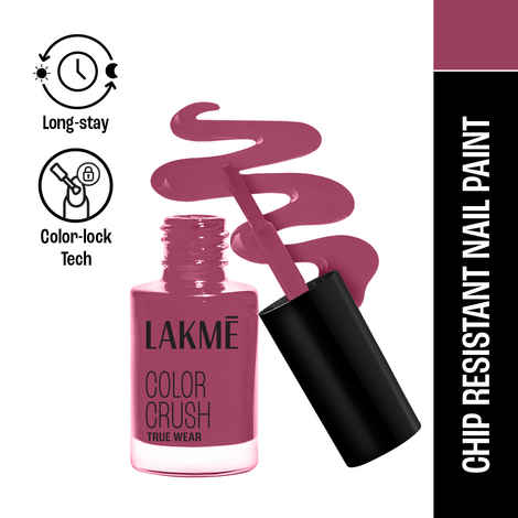 Buy Lakme True Wear Color Crush Nail Polish, Long Lasting & Vibrant Nail Paint, 236, 6 ml - Purplle
