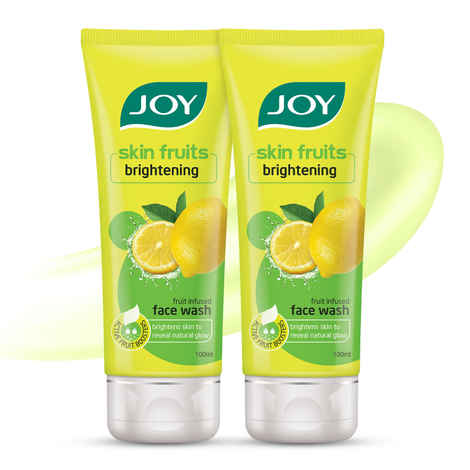 Buy Joy Skin Brightening Lemon Face Wash For Oily Skin (100 ml x 2) | Reduces Dark Spots, Removes Excess Oil & Dirt | Enriched with Natural Exfoliating Agents & Vitamin C - Purplle