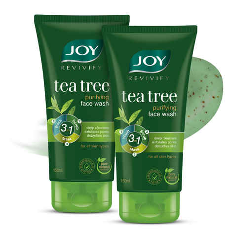 Buy Joy Revivify Purifying Tea Tree Face Wash (Combo Pack 2X150 ml) - Purplle