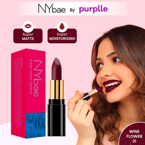NY Bae Super Matte Lipstick - Wine Flower 31 (GT) - 4.2 gm