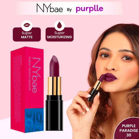 Buy NY Bae Super Matte Lipstick - Purple Paradise 30 - 4.2 gm - Purplle