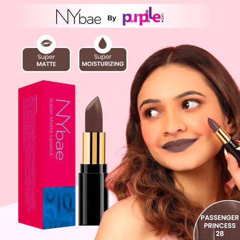 NY Bae Super Matte Lipstick - Passenger Princess 28 - 4.2 gm