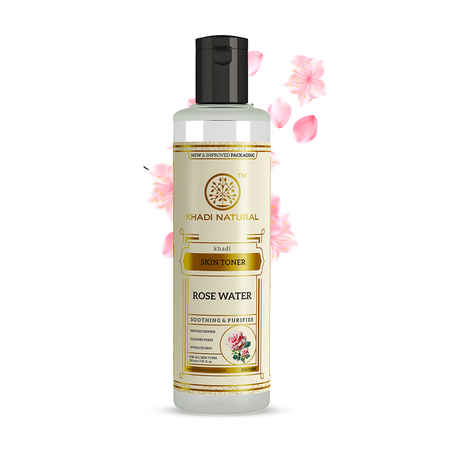 Buy Khadi Natural Rose Water Herbal Skin Toner| Prevents Acnes, Pimples & Blackheads - (210 ml) - Purplle