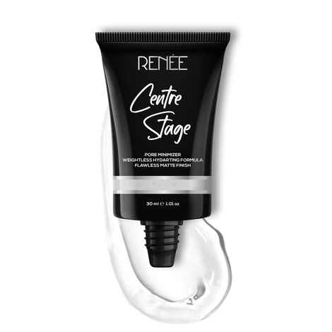 Renee Centre Stage Primer 30 ml, Transparent Lightweight, Non-Sticky, Long Lasting Formulation Enriched With Vitamin E, Hides Pores & Fine Lines For Smooth & Even Skin With Matte Finish