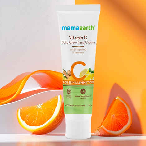 Mamaearth Vitamin C Daily Glow Face Cream With Vitamin C & Turmeric for Skin Illumination - 20 gm