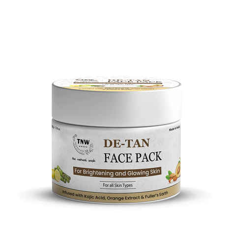 TNW The Natural Wash D-Tan Face Pack for Glowing & Brightening Skin - 50 gm | Effective Tan Removal Face Pack | Anti-Tan Face Pack with Orange Extract