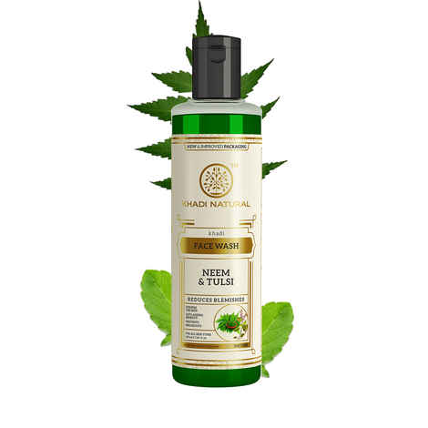 Buy Khadi Natural Neem & Tulsi Herbal Face Wash| Control Excess Oil - (210 ml) - Purplle