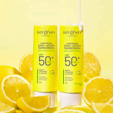 Dot & Key Lime Rush Swim + Sports Sunscreen SPF 50+, PA++++ - 50g - Pack of 2