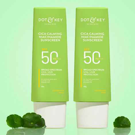 Dot & Key Cica Calming Niacinamide Sunscreen SPF 50 PA+++ Duo | CICA Sunscreen Pack of 2
