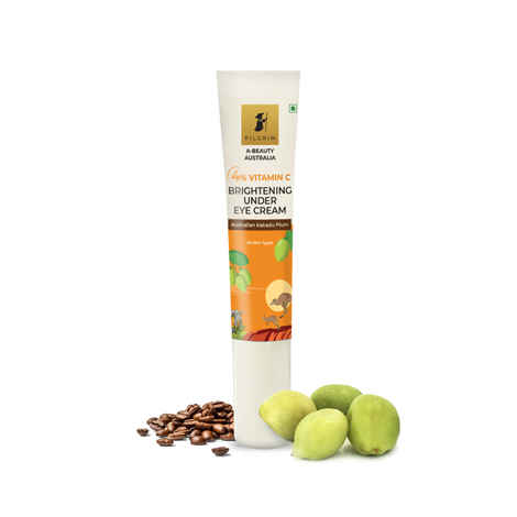 Pilgrim 4% Vitamin C Brightening Under Eye Cream, 15 ml with Kakadu Plum & Caffeine, helps Reduce Dark Circles,Puffiness, Wrinkles & Pigmentation, For All Skin Types
