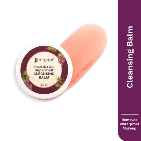 Buy Pilgrim French Red Vine Supermelt Cleansing Balm 50 gm, with French Red Vine Helps Hydrate & Nourish Skin, Waterproof Makeup Remover - Purplle