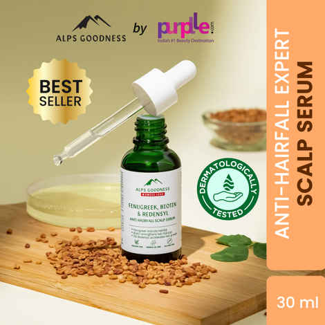 Buy Alps Goodness Anti Hairfall Scalp Serum with Fenugreek Biotin and Redensyl (30 ml) | Methi Hair Serum | Silicone & Sulphate Free | Hairgrowth Serum For All Hair Types - Purplle