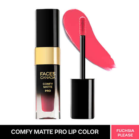 Buy FACES CANADA Comfy Matte Pro Liquid Lipstick - Fuchsia Please 06, 5.5 ml | 10HR Longstay | Intense Color | Macadamia Oil & Olive Butter Infused | Lightweight Super Smooth | No Dryness | No Alcohol - Purplle