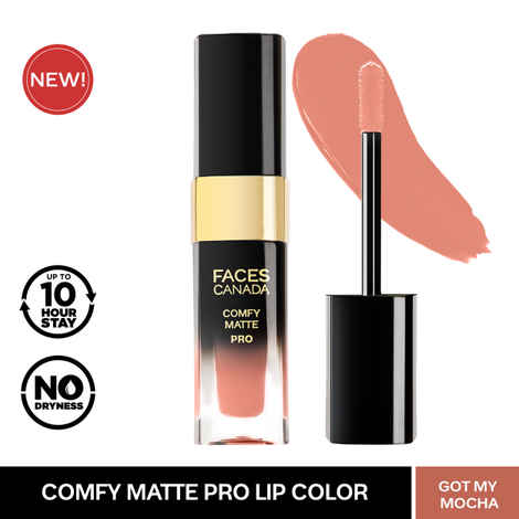 Buy FACES CANADA Comfy Matte Pro Liquid Lipstick - Got My Mocha 17, 5.5 ml | 10HR Longstay | Intense Color | Macadamia Oil & Olive Butter Infused | Lightweight Super Smooth | No Dryness | No Alcohol - Purplle