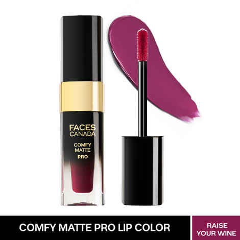 Buy FACES CANADA Comfy Matte Pro Liquid Lipstick - Raise Your Wine 03, 5.5 ml | 10HR Longstay | Intense Color | Macadamia Oil & Olive Butter Infused | Lightweight Super Smooth | No Dryness | No Alcohol - Purplle