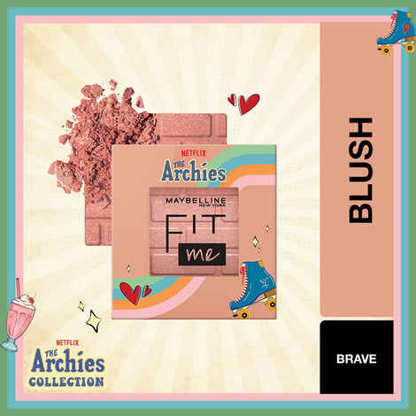 Buy Maybelline NY Blush, Fit Me Blush, The Archies Collection, 10 Brave, 4.5 gm - Purplle