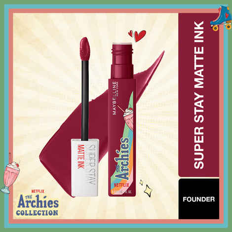 Buy Maybelline NY SuperStay Matte Ink Lipstick, The Archies Collection,Founder, 5 ml - Purplle