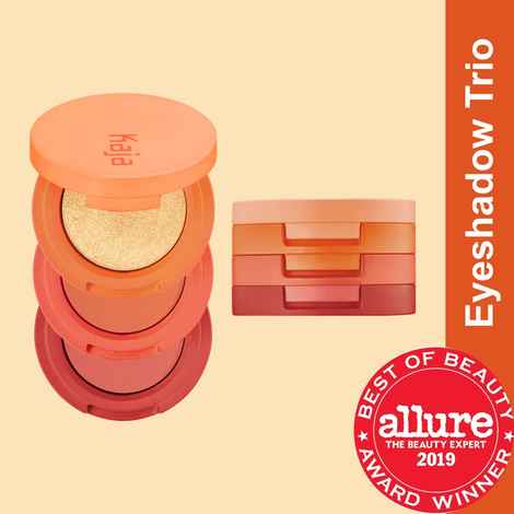 Buy KAJA Beauty Bento Collection| Bouncy Shimmer Eyeshadow Trio | 06 Poppy Champagne - golden coral tones | Cruelty free, K-Beauty Mini Palettes - 4.1 gm - Purplle