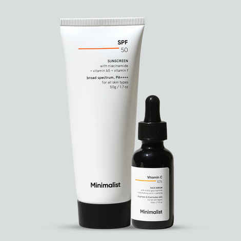 Buy Minimalist Brightening & SPF Skincare Gift Set 80 gms - Purplle