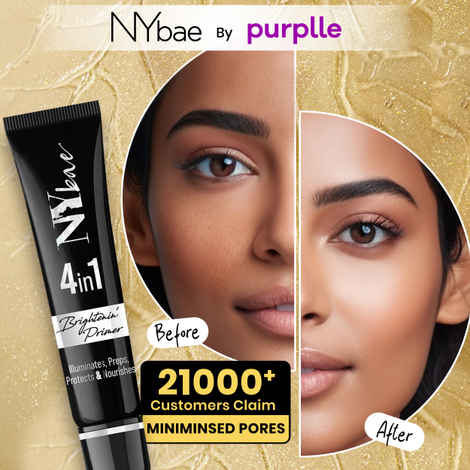 Buy NY Bae 4IN1 Brightenin' Primer (15 gm) | Bright Skin | Pore Minimising | Golden Glow | Long Lasting Makeup | Glowy Face Base - Purplle