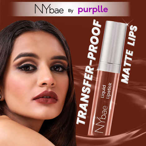 Buy NY Bae Confessions Liquid Lipstick - Snuggle Secrets 15 (4.5 ml) | Matte Lipstick | Brown Shade | Moisturizing | Long Lasting | Transfer Proof - Purplle