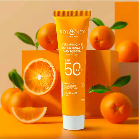 Buy Dot & Key Vitamin C + E Super Bright Sunscreen SPF 50 PA+++ 10 gm - Purplle