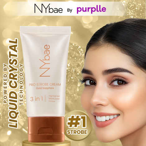 Buy NY Bae PRO Strobe Cream - Gold Sapphire (30 gm) | Primer + Highlighter + Moisturizer | Dewy Makeup | Glowing Korean Skin | Value Pack | Best Suited For Normal To Dry Skin - Purplle