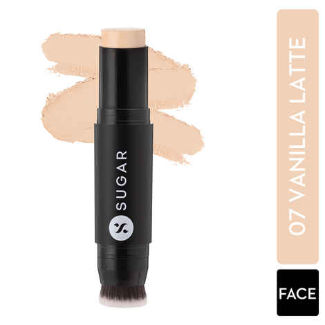 Buy SUGAR Cosmetics Ace Of Face Foundation Stick with In-Built Brush | Lasts 24hrs | Full Coverage Foundation for Women | 12 gm - 07 Vanilla Latte - Purplle