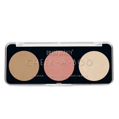 Buy Swiss Beauty Cheek-A-Boo 3 In One Blusher|Contour|Highlighter 02 - 8 gm - Purplle
