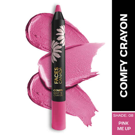 Buy FACES CANADA Comfy Matte Crayon I Creamy Matte I Chamomile & Shea Butter I Alcohol-free I Pink me up 08 2.8 gm - Purplle