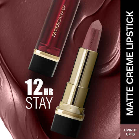 Buy FACES CANADA Comfy Matte Creme Lipstick - Livin' It Up, 4.2 gm| Long Stay | Creamy Matte Finish | Intense Color | Hydrating & Nourishing | Smooth Application - Purplle