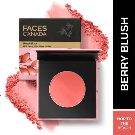 Buy FACES CANADA Berry Blush - Hop To The Beach 01, 4 gm | Lightweight Long Lasting Matte Finish | Silky Smooth Texture | Melts Effortlessly & Buildable | Shea Butter | Vitamin A & C - Purplle