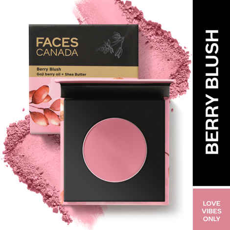 Buy FACES CANADA Berry Blush - Love Vibes Only 03, 4 gm | Lightweight Long Lasting Matte Finish | Silky Smooth Texture | Melts Effortlessly & Buildable | Shea Butter | Vitamin A & C - Purplle