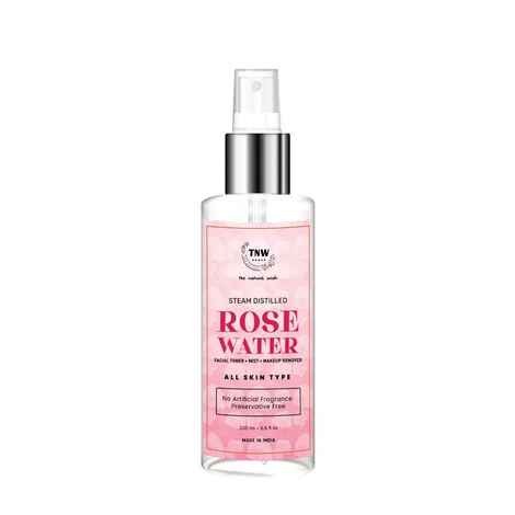 TNW The Natural Wash Steam Distilled Rose Water- 100% Natural Toner and Makeup Remover (200 ml)
